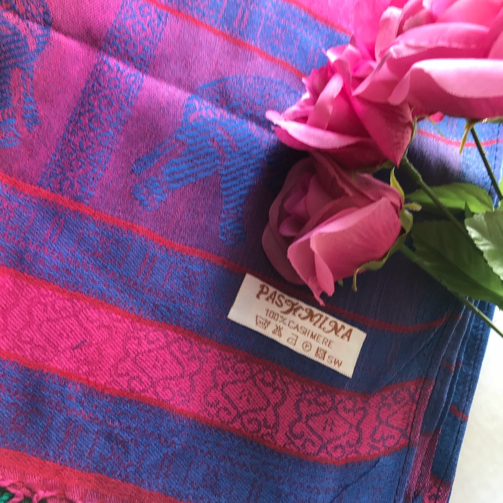 100% CASHMERE PASHMINA SCARF/WRAP - Picture 2 of 4
